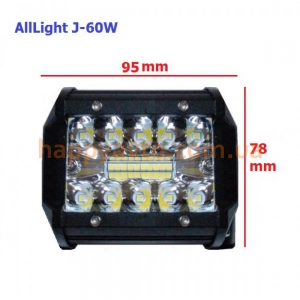 LED фара AllLight J-60W 20 chip EPISTAR 9-30V